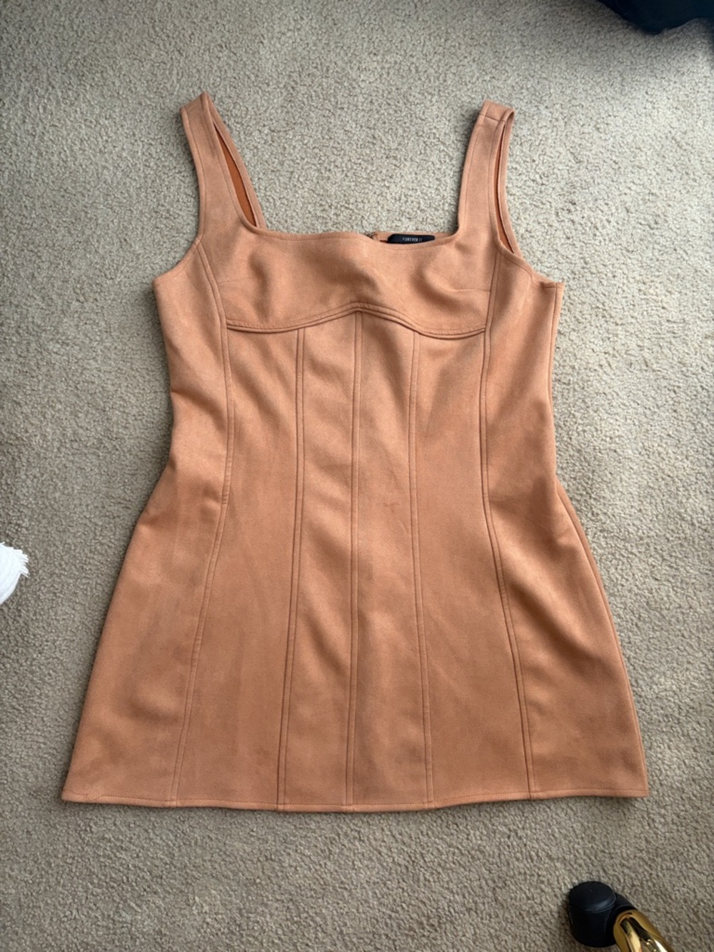 Forever 21 Apricot Corset-Style Mini Dress